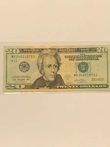 BIRTHDAY Note Alert $20 DOLLAR Bill (2013) April 02, 1973 Serial MK04021973G - Picture 1 of 10