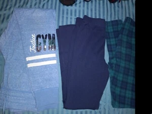 Justice Active Girls Sweat Pants Leggings 4 Piece  Mixed Lot Size 8 - Picture 1 of 7