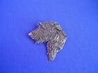 Irish Wolfhound Necklace  Head Study #21A Pewter Dog Jewelry By Cindy A. Conter
