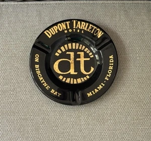 Dupont Tarleton Hotel Ashtray - Biscayne Bay Miami, FL (ROYAL CHINA) 22 Kt Gold - Picture 1 of 3