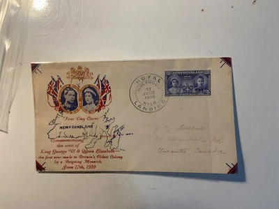1939 First Day Issue; Newfoundland Stamp; King George, Queen Elizabeth II - Image 1 of 4