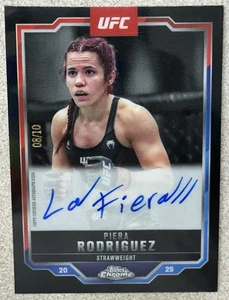 2025 Topps Chrome UFC Piera "La Fiera" Rodriguez Auto Black Refractor #08/10 - Picture 1 of 7