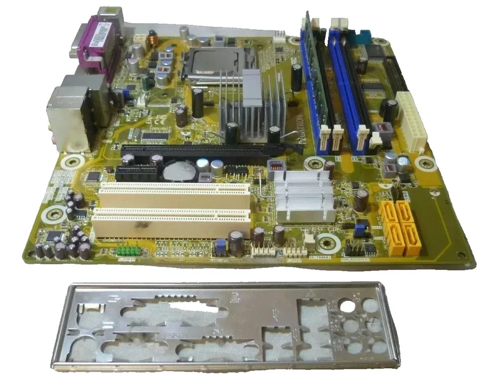 Placa madre PEGATRON IPMEL-PRC Socket 775 completa con placa de E/S CPU y 2 GB de RAM Foto 1 de 1