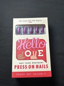Hello Love Press-on Nails “No AAA On The Track - Short Square - Free Shipping - Picture 1 of 4