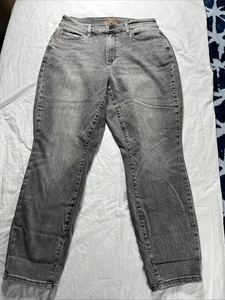 Judy Blue Slim Fit Jeans verwaschene schwarze Waschung JB88744 Damengröße 14W gebraucht, in einwandfreiem Zustand - Bild 1 von 12