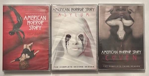 American Horror Story Sealed DVDs Season 1, 2, 3, Small Rip on Top Right Season1 - Picture 1 of 13