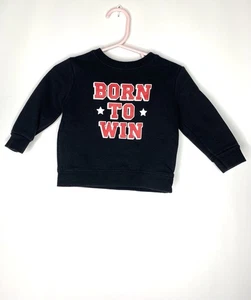 Camisa Suéter Top Garanimals Niños Negra Nacida Para Ganar Manga Larga | Niño 6-9 Meses - Imagen 1 de 3