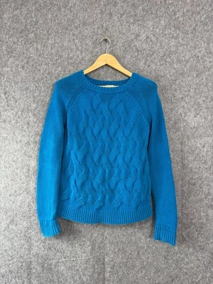 Reiss Jumper Womens Medium Blue Cable Knit Chunky Cotton Theola Sweater - Image 1 of 4
