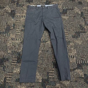 Banana Republic Fulton Chino Herren 31x30 Skinny Fit grau geometrisches Muster neu mit Etikett - Bild 1 von 7