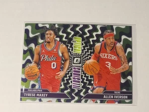 2024-25 Donruss Optic Optical Illusions Tyrese Maxey & Allen Iverson #3 76ers - Picture 1 of 2