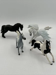 Safari Ltd Horses: Pegasus, Arabian, Friesian, WS Mustang Toy Figures - Picture 1 of 6
