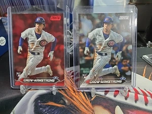 2024 Stadium Club Pete Crow-Armstrong Rookie Red Foil + Base Cubs - Picture 1 of 4