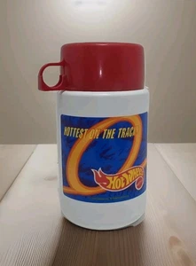 Vintage 1997 Mattel Hot Wheels Thermoskanne weiß mit rotem Deckel *sehr gepflegt  - Bild 1 von 11