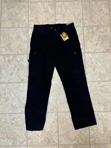 NWT Carhartt Ripstop Cargo Work Pants Black Men’s Size 36x32 B342 BLK - Picture 1 of 4