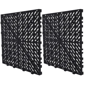 2 Pcs Car Wash Floor Grille Balcony Tiles Interlocking Modular Mats - Picture 1 of 12