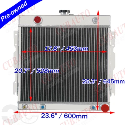 4 Rows Aluminum Radiator For 1970-79 Dodge D/W 100 150 200 250 Truck 5.2L 5.9L Foto 1 de 4