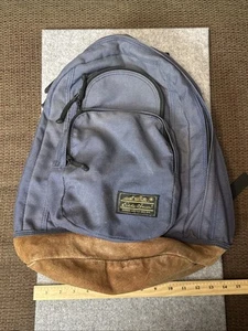 Mochila de día con parte inferior de gamuza Eddie Bauer de colección 3 secciones gris marino/marrón - Imagen 1 de 11