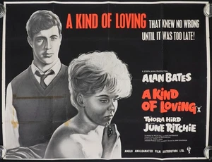 A Kind of Loving ORIGINAL Quad Film Poster Alan Bates John Schlesinger 1962 - Imagen 1 de 4