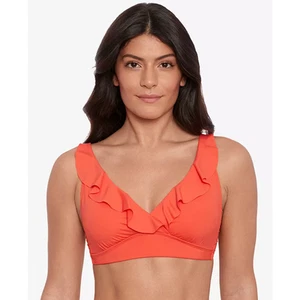 Top de bikini Ralph Lauren para mujer Beach Club con volantes lisos puesta de sol talla 8 10346 - Imagen 1 de 1