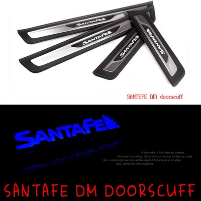1 juego de molduras de puerta delantera trasera LED 4P para Hyundai Santa Fe DM 2013-2015 Foto 1 de 4