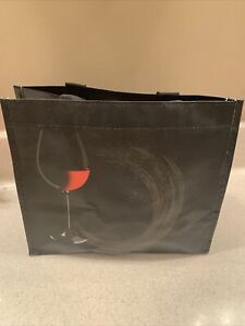 Wine Multi Use Gift Carry Bag 6 Compartments Plastic Bag New Black Two Handles 
