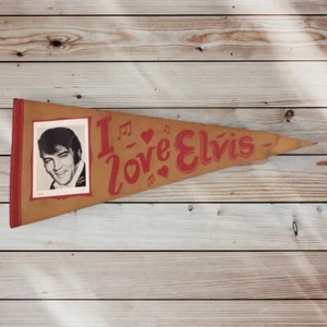 ELVIS PRESLEY WIMPEL ☆I LOVE ELVIS☆ Top Zustand! - Bild 1 von 8
