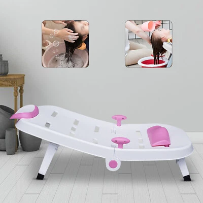 Silla Champú Plegable Bebé Ajustable Niño Pequeño Asiento de Lavado de Pelo para 0-10 años Foto 1 de 4