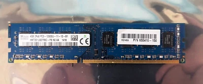 Hynix Korea 4GB 2Rx8 PC3-12800U HMT351U6EFR8C DIMM RAM Pulled Tested Works - Image 1 of 3