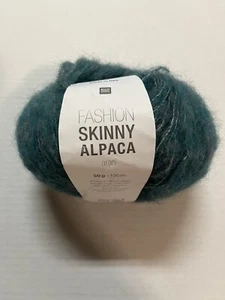 Rico Design Fashion Skinny Alpaca Yarn #006 Turquoise/Teal Alpaca Wool - Picture 1 of 3