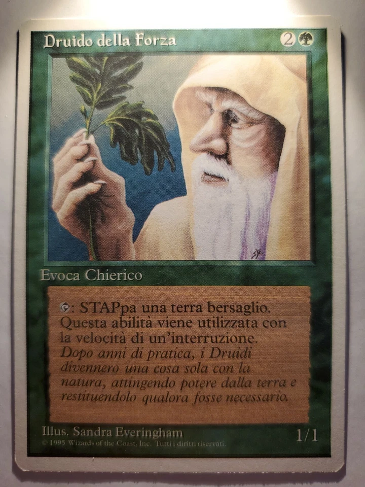 Italian Ley Druid 4th Edition Foreign White Border -LP- MTG Magic DNA GAMES - Image 1 of 1