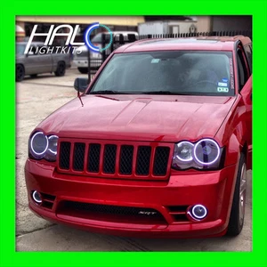 2005-2010 Oracle Jeep Grand Cherokee 6000K / Weiß CCFL Scheinwerfer + Halo Ringe - Bild 1 von 3
