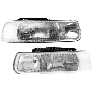 New Left & Right Side Halogen Head Lamp For 1999-2006 Chevrolet Suburban 2500 - Picture 1 of 4