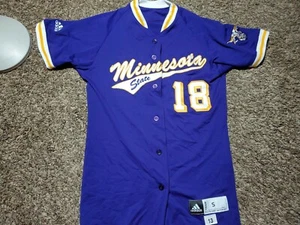2013 Minnesota State Purple #18 Womens Softball Team Issued Adidas Jersey S Game - Picture 1 of 7