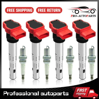 Juego de bobinas de encendido y bujías para Audi TT A4 Golf Jetta GTI 2,0 L 2,0 T UF529 Foto 1 de 4