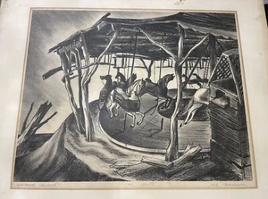 21+16’ American c. 1935 Jack Markow Lithography Carousel - Picture 1 of 8