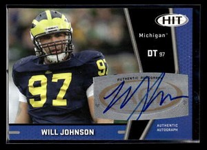 2009 SAGE HIT #A110 Will Johnson  Autographs Michigan Wolverines Mint+