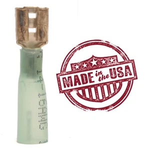 MVP 25 Blue 14-16 AWG Female Quick Connect Terminal .250" w/ 3M Heat Shrink USA - Picture 1 of 1