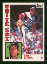 BRITT BURNS 1984 TOPPS TIFFANY 84 NO 125 NRMINT+          15611