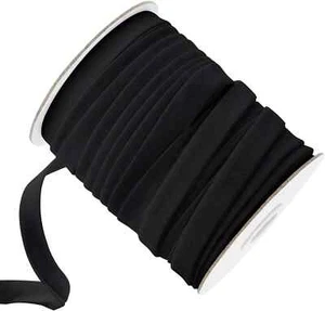 1/2 Inch x 50 Yards Double Fold Bias Tape Bias Binding Tape for Sewing Black - Picture 1 of 5