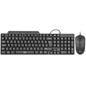 Rii RK203 Full Size Slim Wired Keyboard and Mouse for Computer, Laptop, - Picture 1 of 8