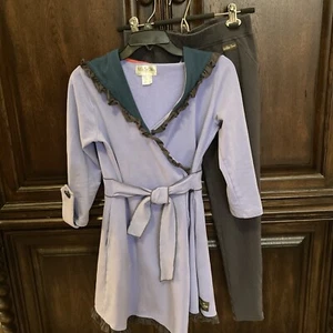 Matilda Jane S Small Nightingale Willow Purple Jacket Robe & M Grey Leggings - Picture 1 of 6