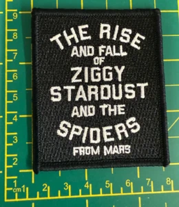 DAVID BOWIE THE RISE AND FALL WOVEN SEW OR IRON ON PATCH OFFICIALLY LICENSED - Picture 1 of 8