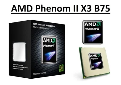 AMD Phenom II X3 B75 Triple Core Processor 3.0 GHz, Socket AM2+/AM3, 95W CPU  - Image 1 of 4