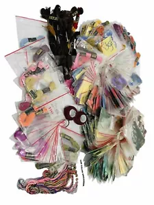 Over 400 DMC Embroidery Floss Skeins Mixed Colors In Plastic - Picture 1 of 5