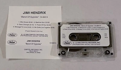 JIMI HENDRIX Band Of Gypsys 1995 US Capitol Records Advance PROMO CASSETTE TAPE - Image 1 of 2