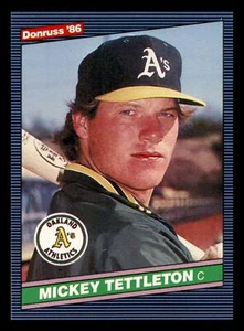 1986 Donruss Mickey Tettleton Rookie #345 Oakland Athletics Mint - Picture 1 of 2