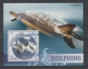 N579. Sierra Leone - MNH - 2016 - Fauna - Animals - Marine Life - Dolphins - Bl - Picture 1 of 1