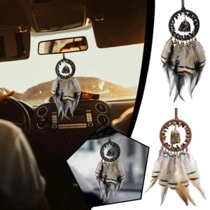 Dream Catcher Hand-woven Wind Chimes Retro Crystal Stone Car Pendant Creat V8K9 - Picture 1 of 14