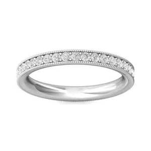 0.70 Ct Lab Grown CVD Diamond Eternity Prong Ring 950 Solid Platinum - Picture 1 of 8