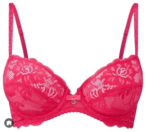 Sujetador Gossard Gypsy Rouge Rojo 30D Con Aros Encaje Sin Acolchado Semi Transparente Bonito - Imagen 1 de 1